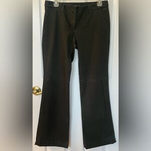 Theory Women’s Sz 6 Cotton Blend Green Career Pants Trousers EUC